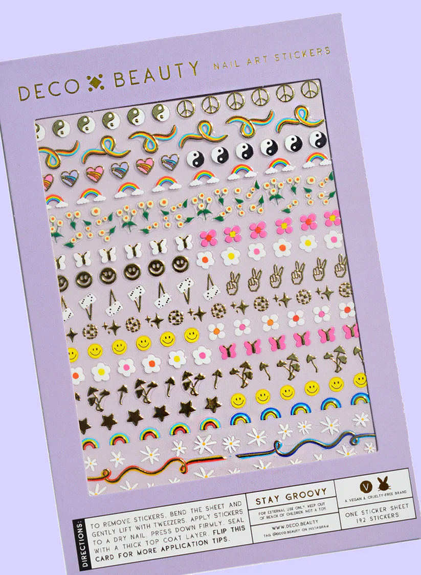 "Stay Groovy" Deco Beauty Nail Art Stickers