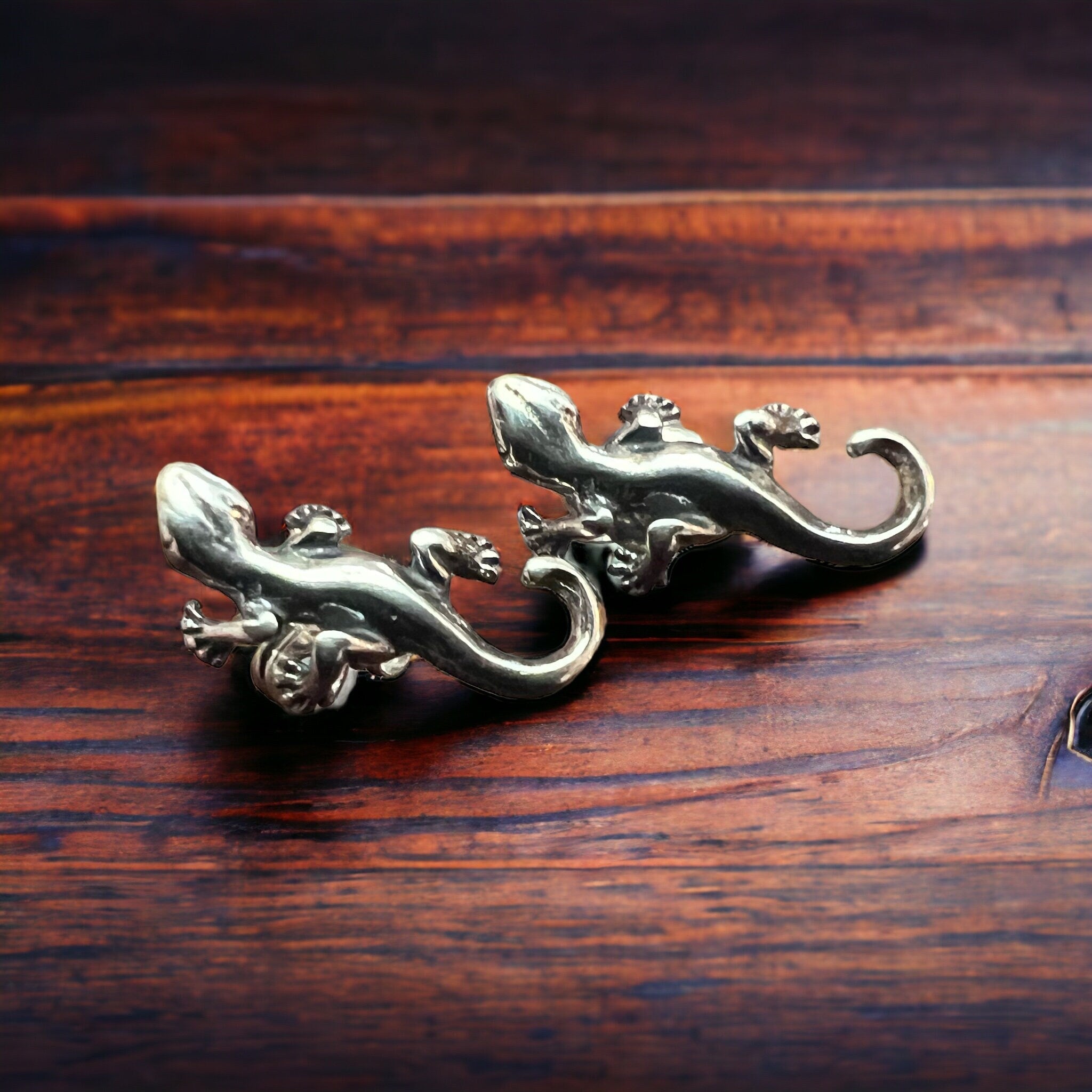 Sterling Gecko Post Earrings