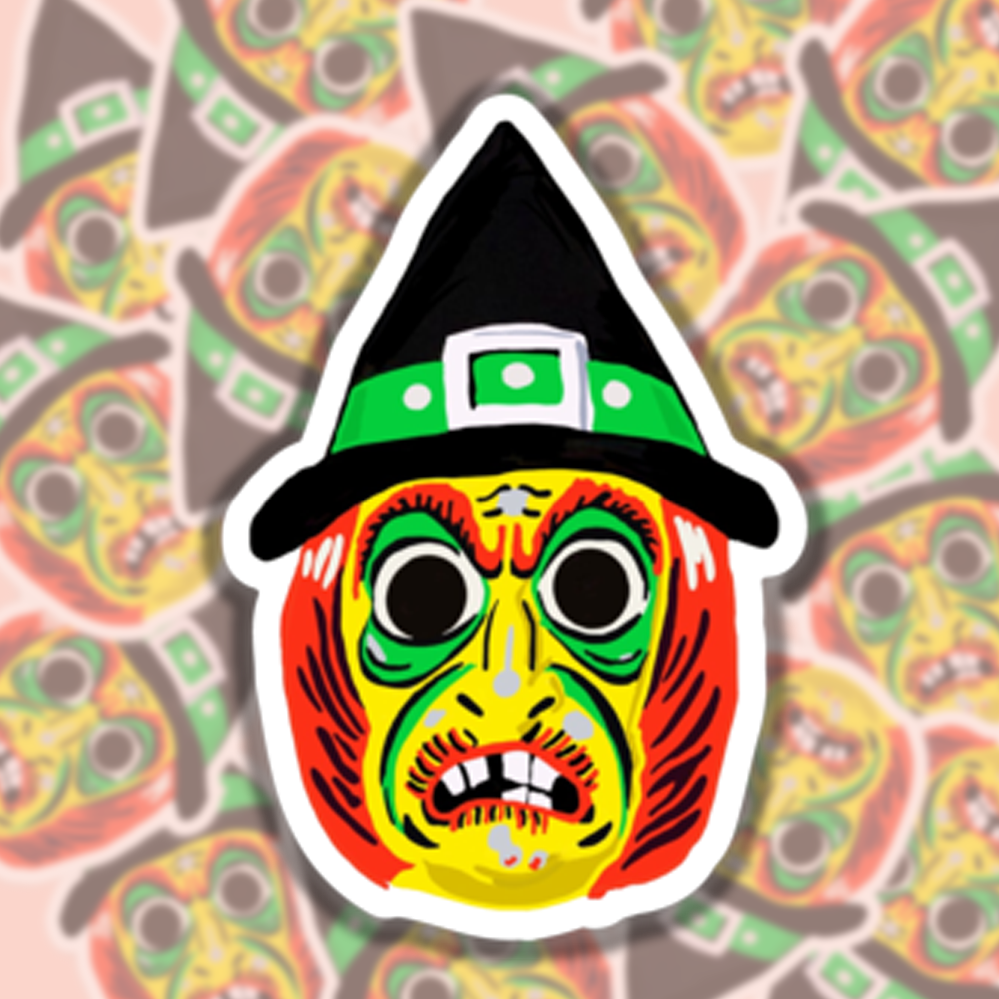 Witch Mask Sticker