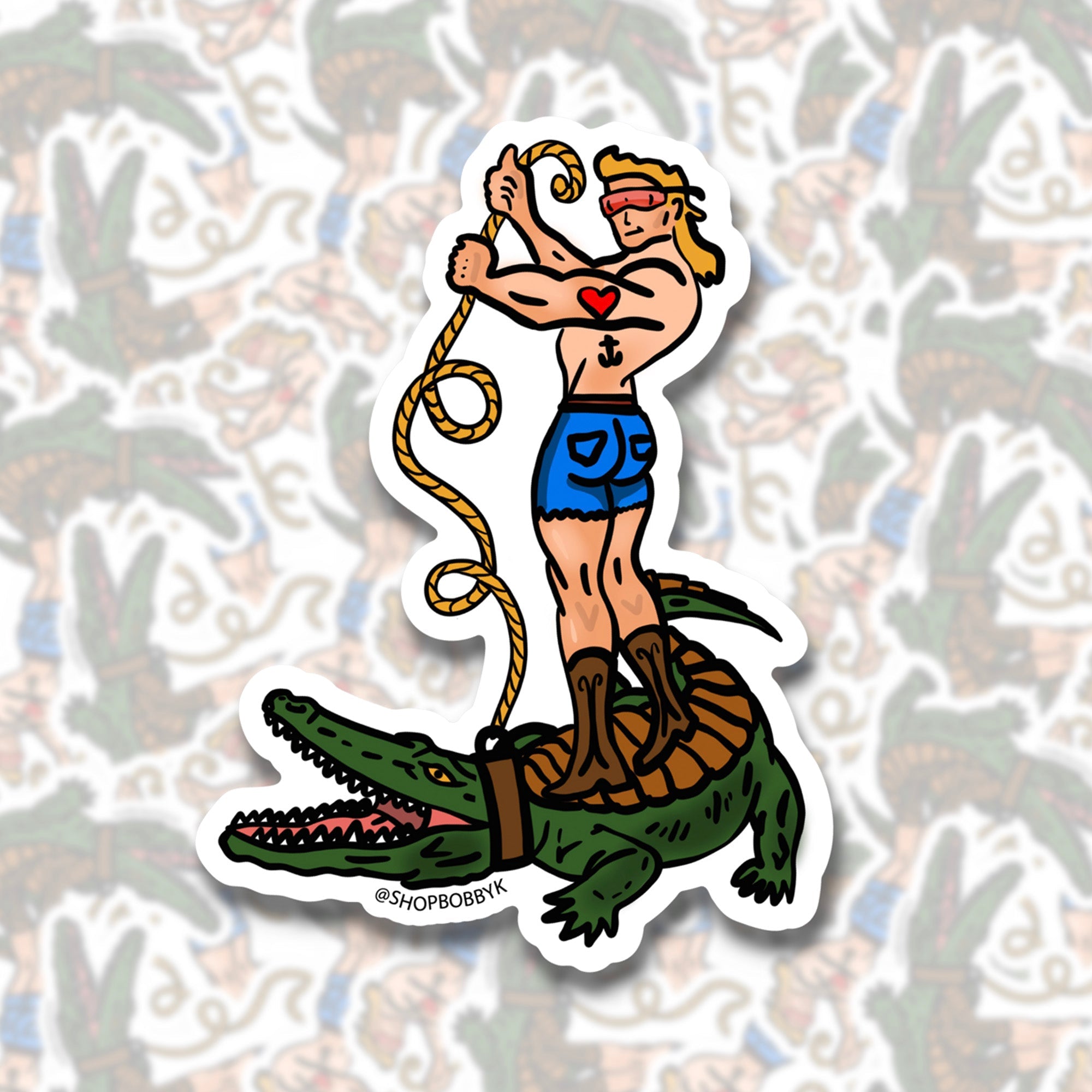 Boylesque Gator Daddy Sticker