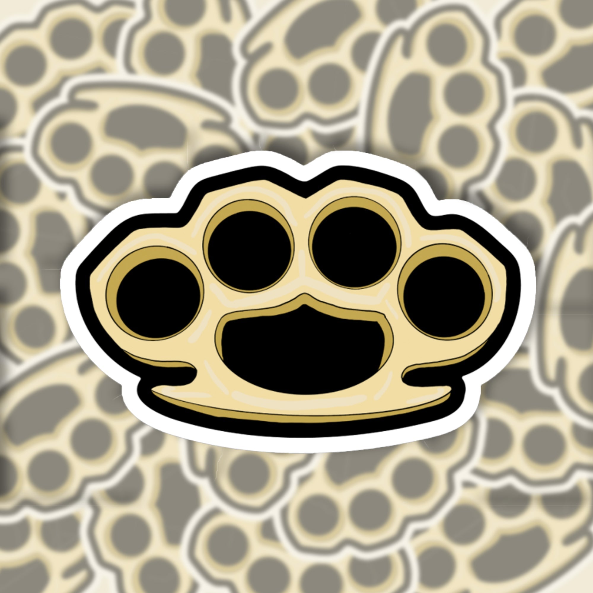 Brass Knuckle Sticker