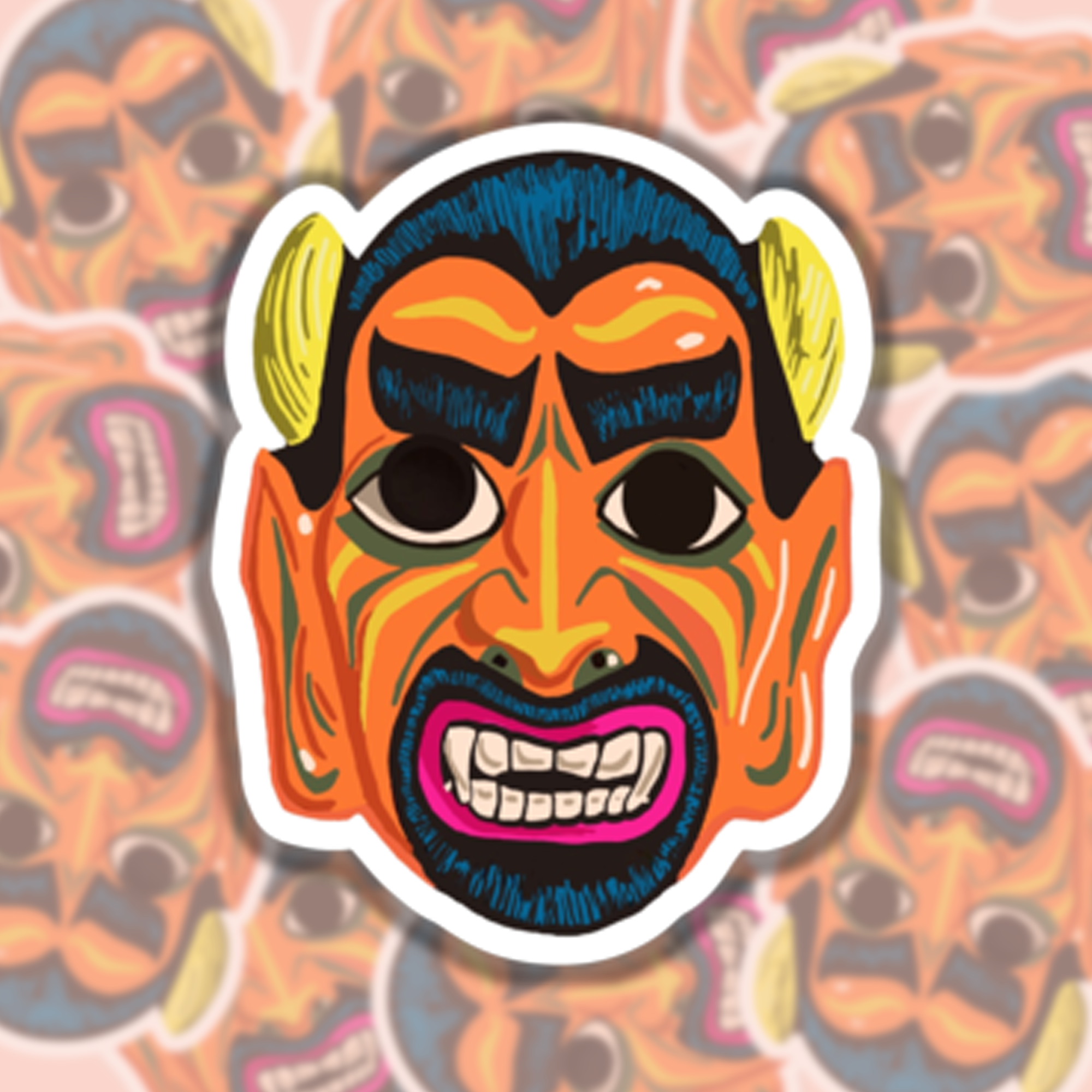 Devil Mask Sticker