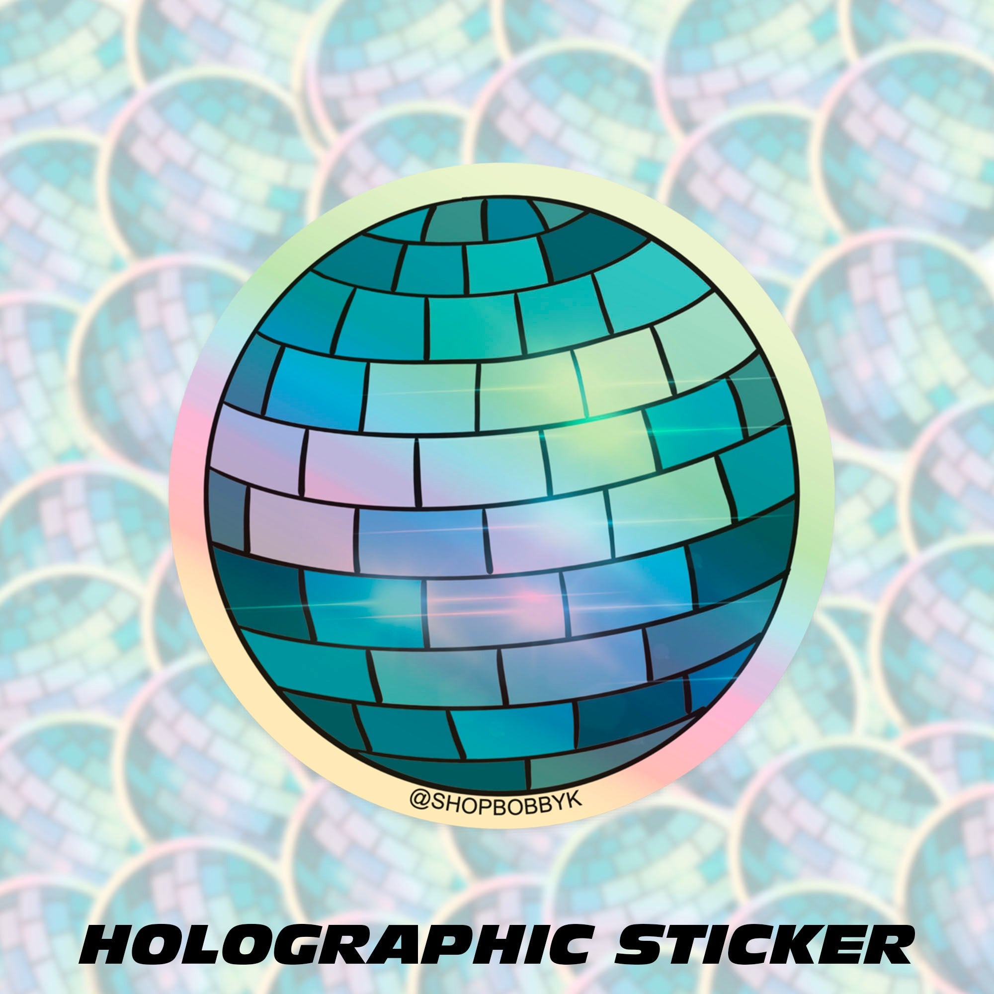 Disco Ball Holographic Sticker