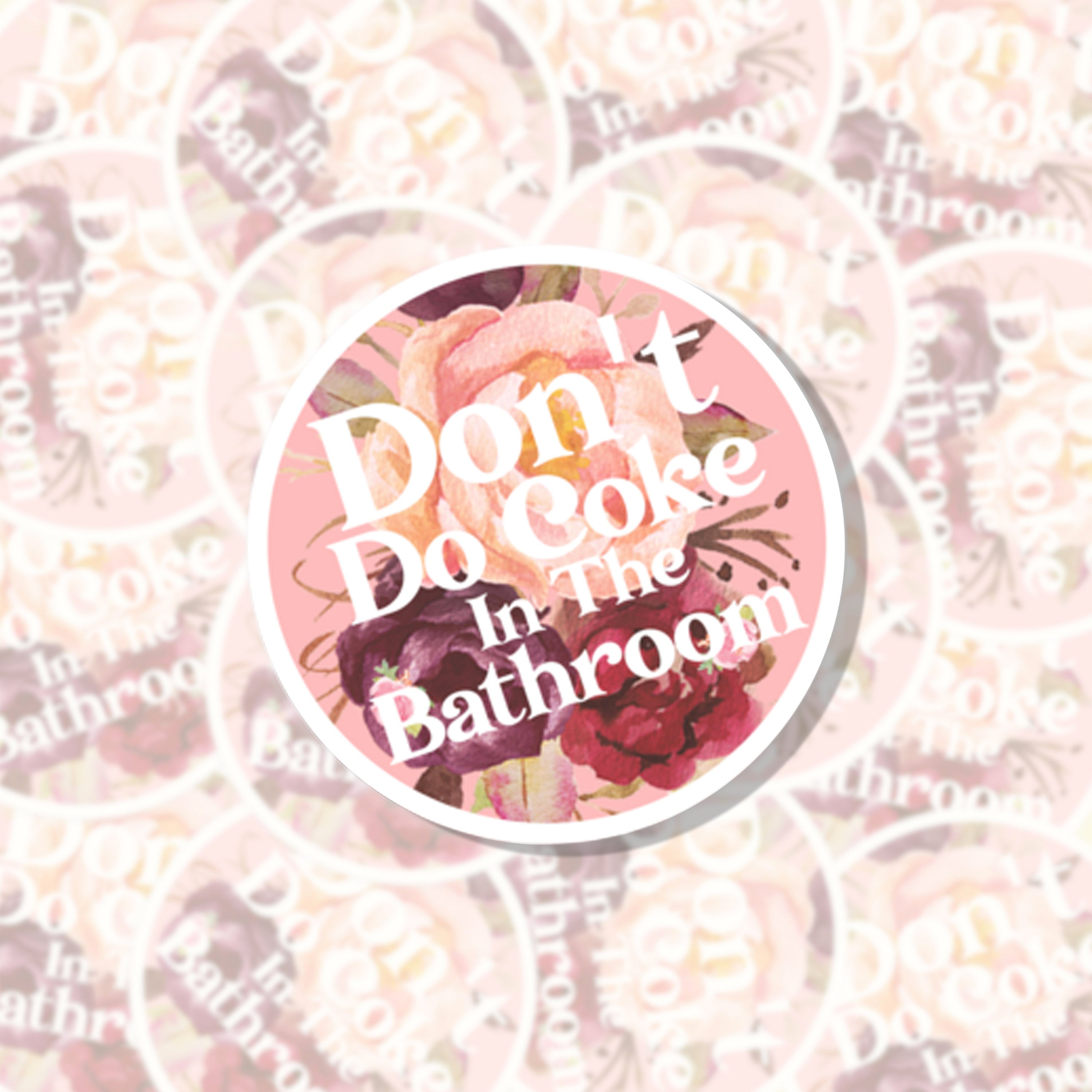 Don't Do Coke In The Bathroom Sticker