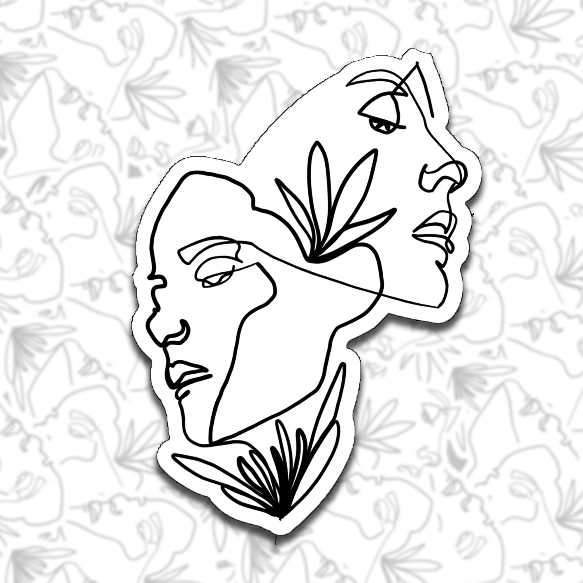 Dual Face Line Sticker