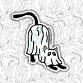 Ghost Cat No. 4 Sticker