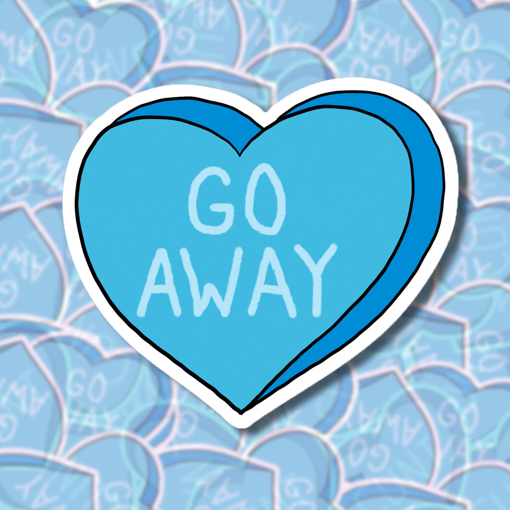 Heart Candy Sticker - GO AWAY