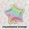 Star Mylar Balloon Holographic Sticker