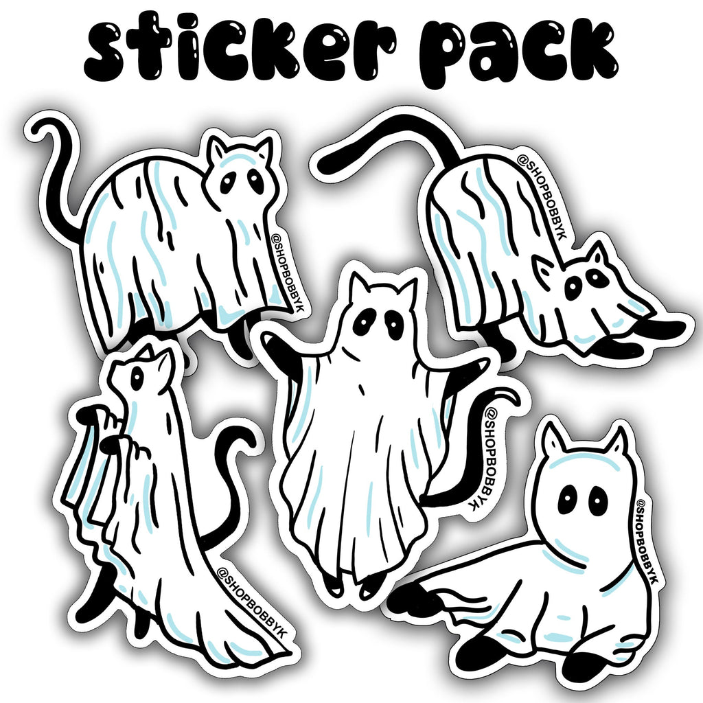 Ghost Cat Sticker Pack