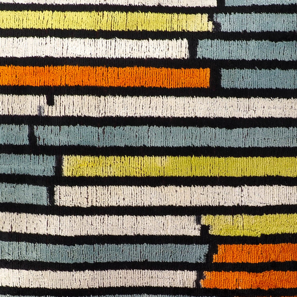 Striped Silk Velvet Ikat Throw Pillow Cover 20 X 20