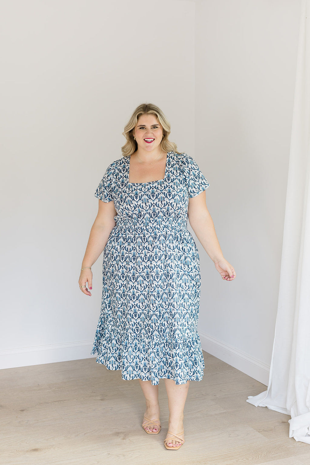 Navy Trellis - Dress