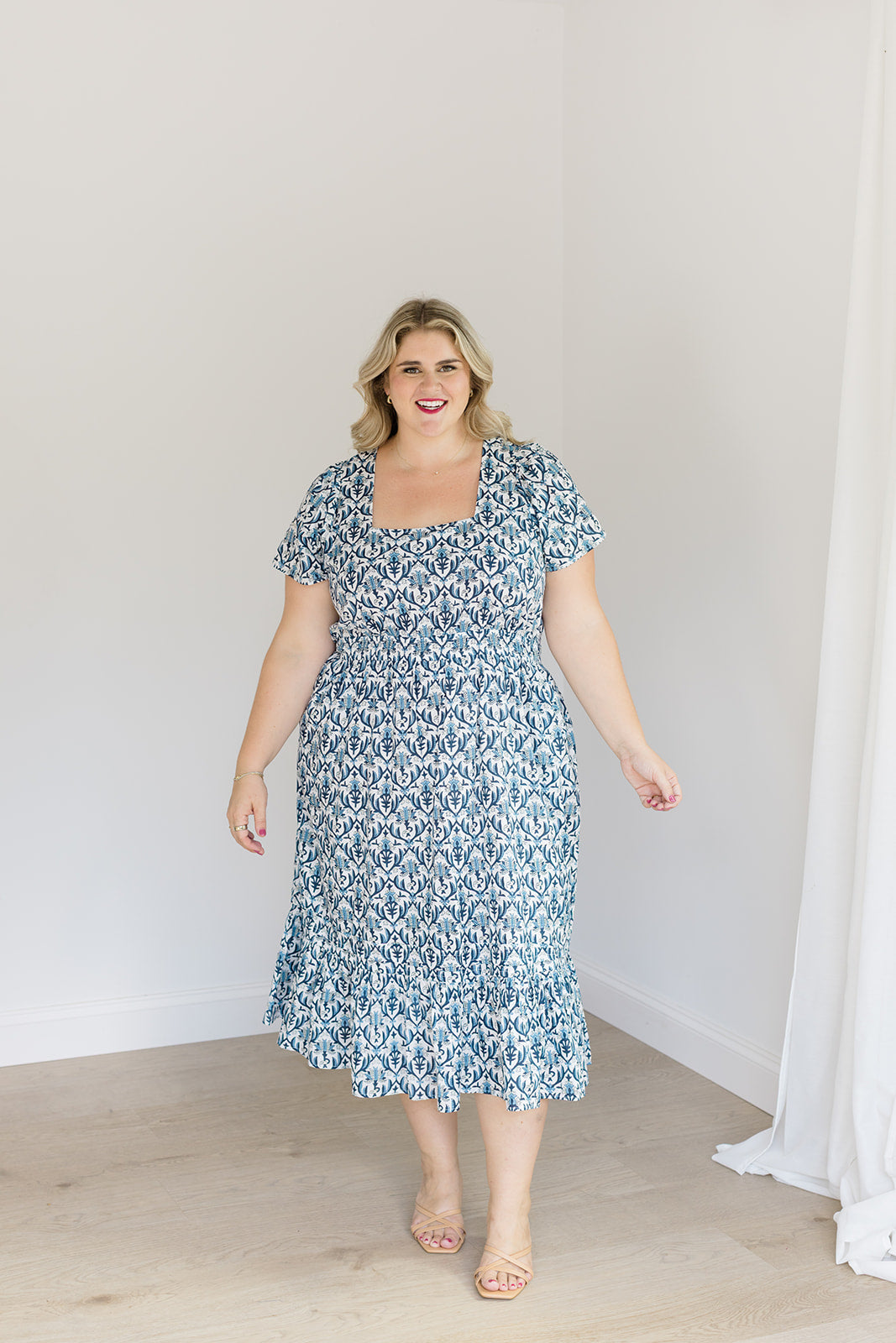 Navy Trellis - Dress