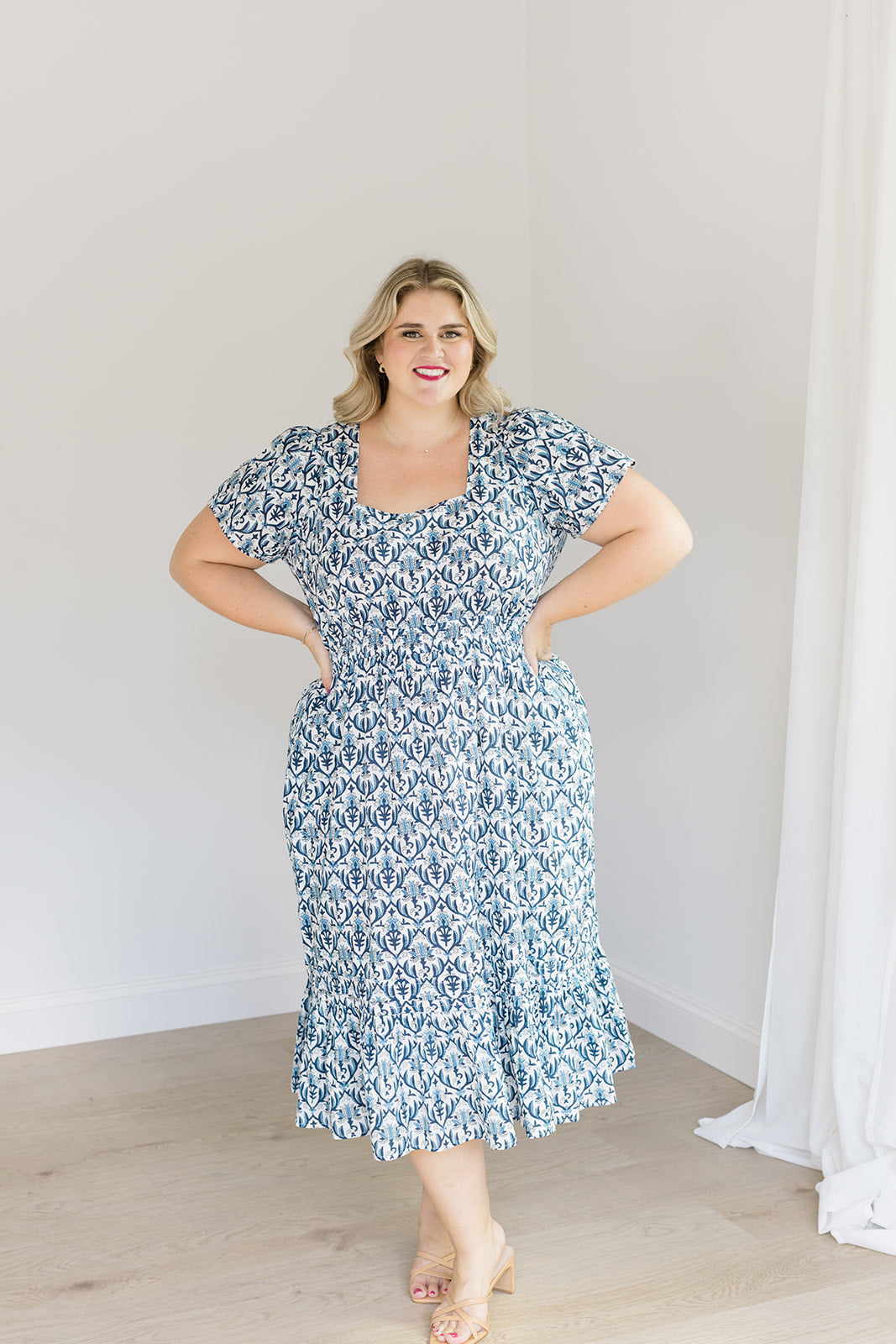 Navy Trellis - Dress