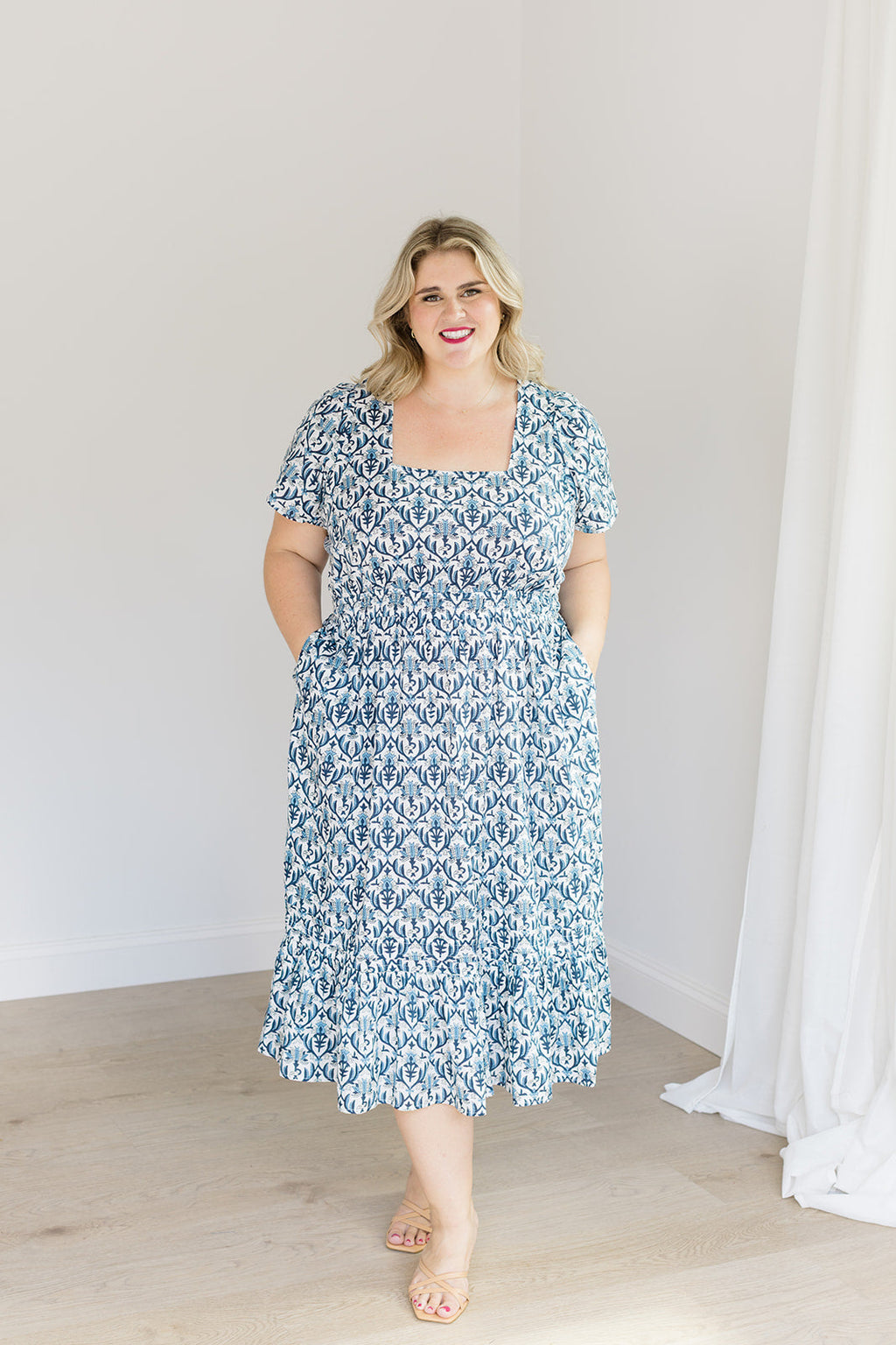 Navy Trellis - Dress