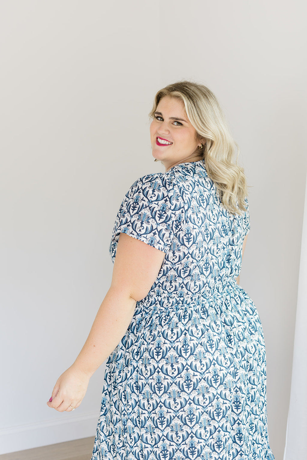 Navy Trellis - Dress