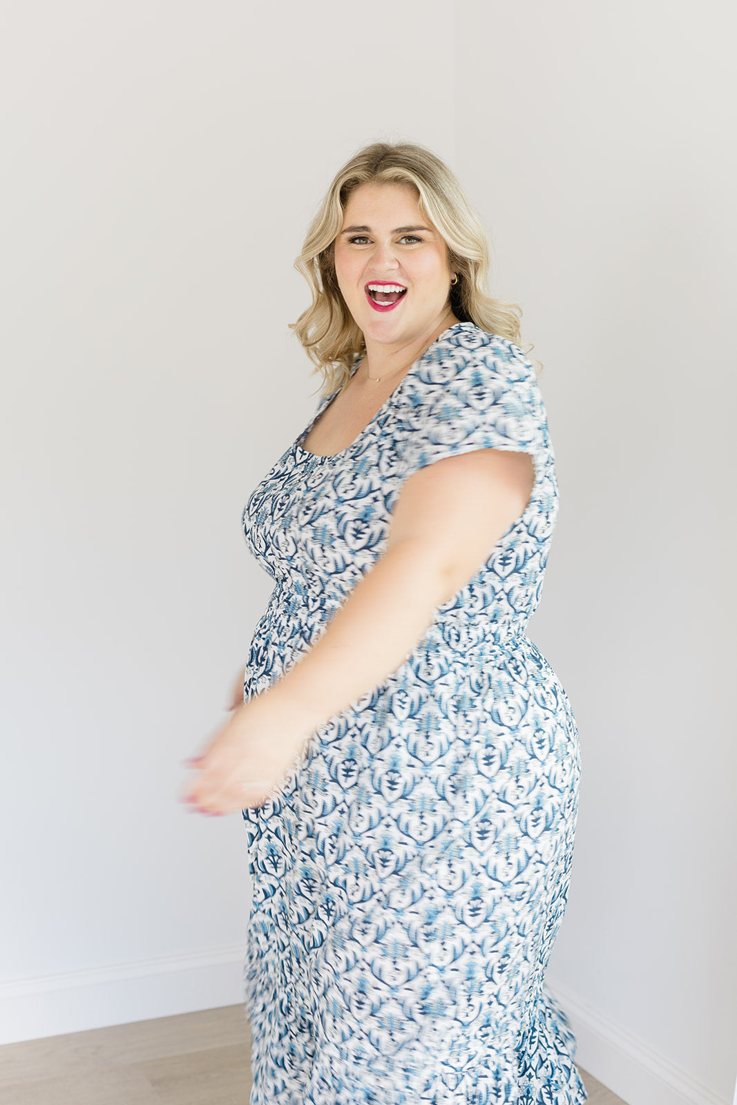 Navy Trellis - Dress