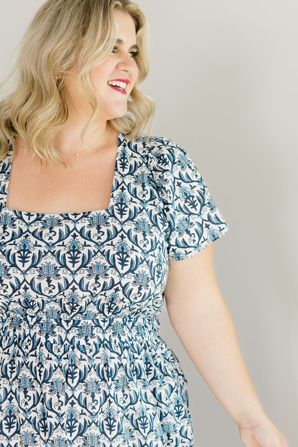 Navy Trellis - Dress