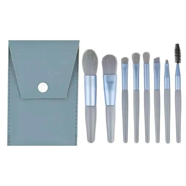 8Pcs Mini Travel Portable Soft Makeup Brushes