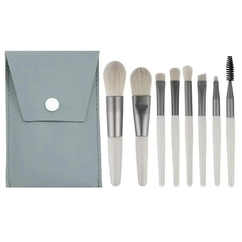 8Pcs Mini Travel Portable Soft Makeup Brushes