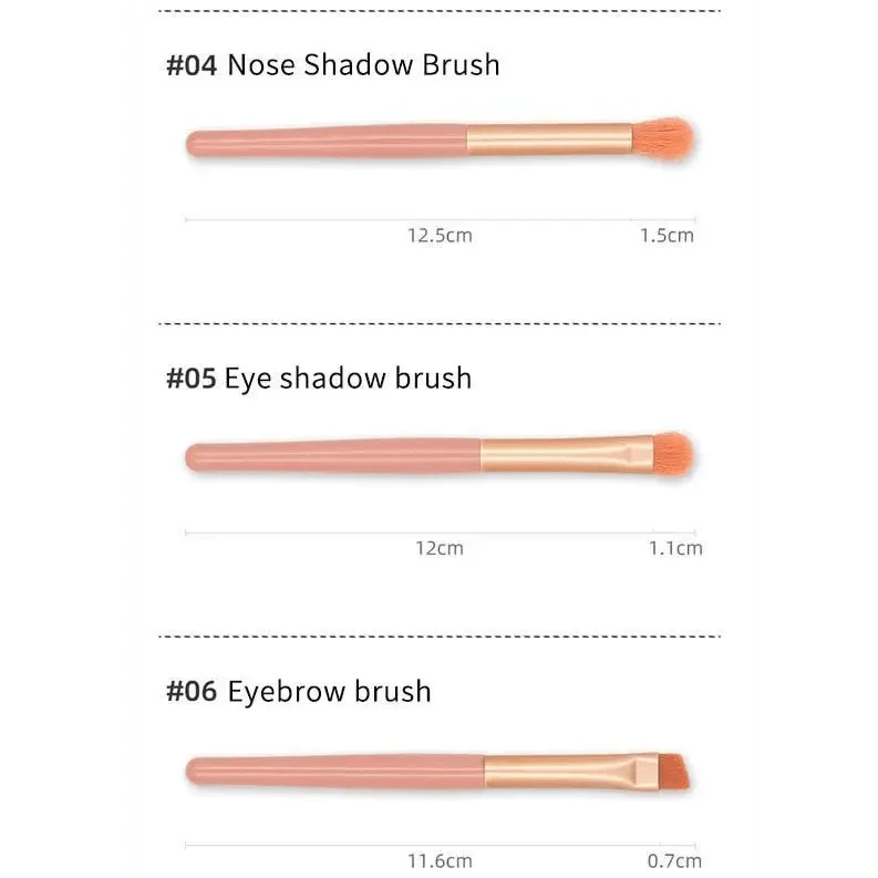 8Pcs Mini Travel Portable Soft Makeup Brushes