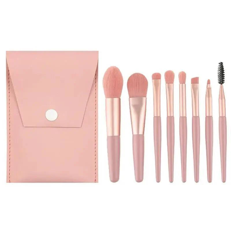 8Pcs Mini Travel Portable Soft Makeup Brushes