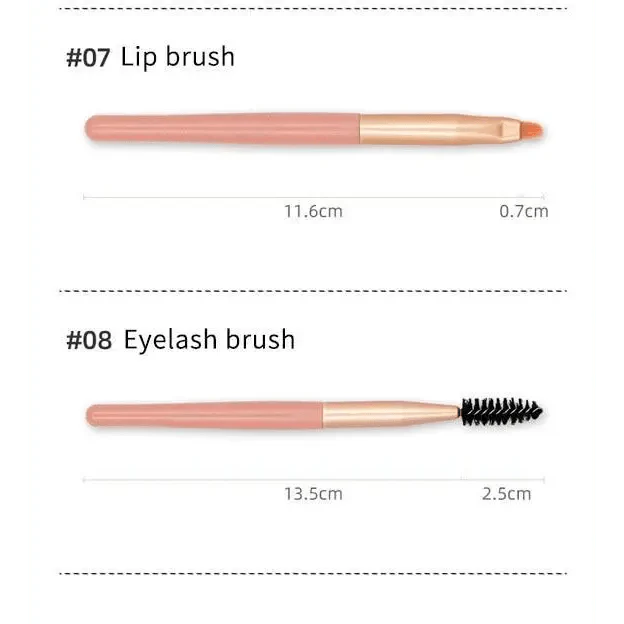 8Pcs Mini Travel Portable Soft Makeup Brushes