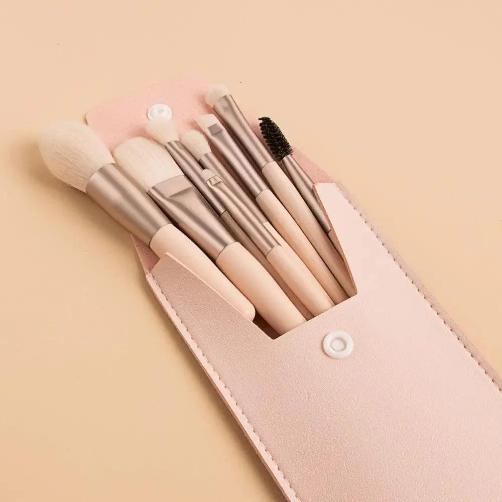 8Pcs Mini Travel Portable Soft Makeup Brushes