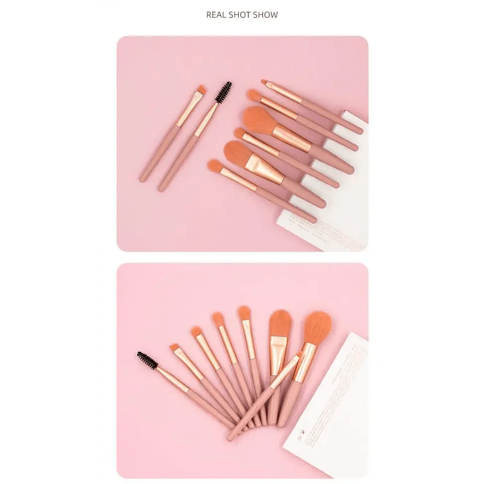 8Pcs Mini Travel Portable Soft Makeup Brushes