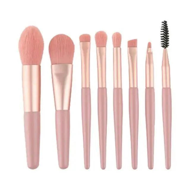8Pcs Mini Travel Portable Soft Makeup Brushes