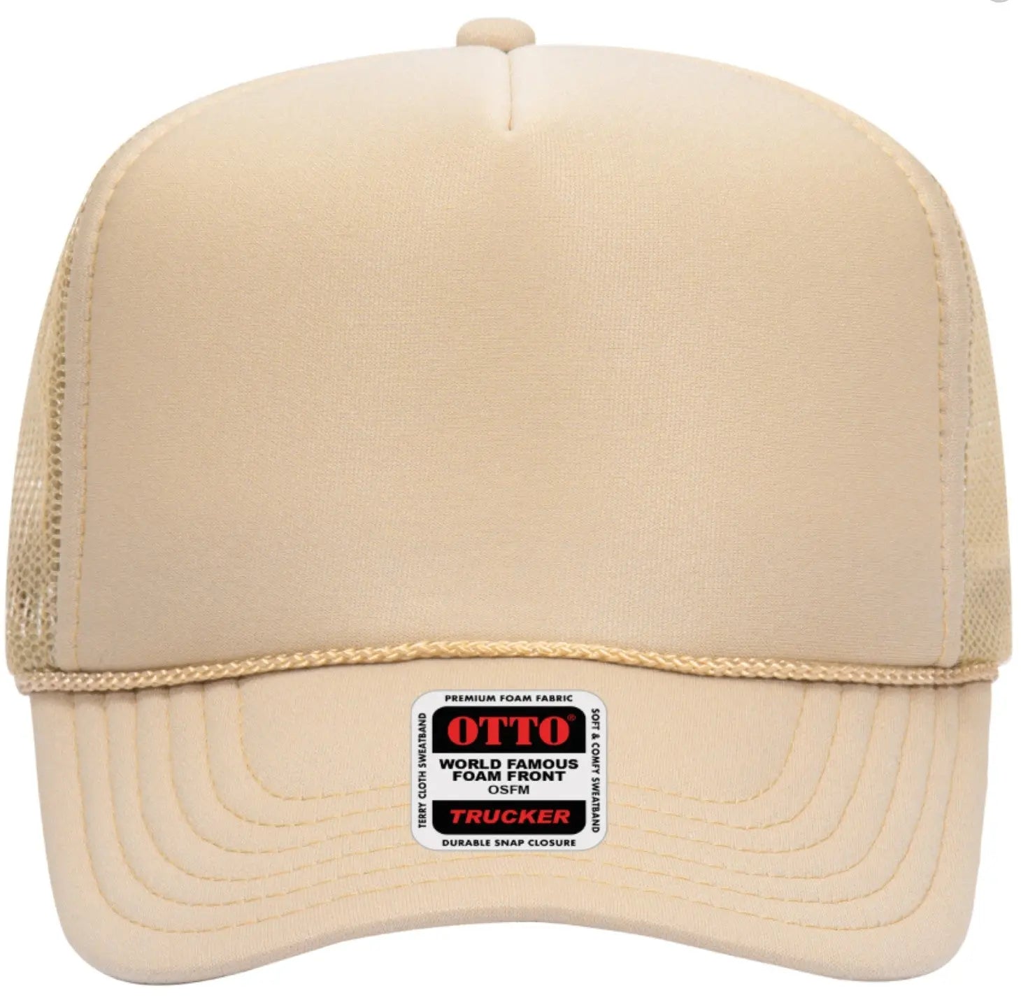 Neon Pink Good Vibes Only Adult Otto Foam Trucker Hat