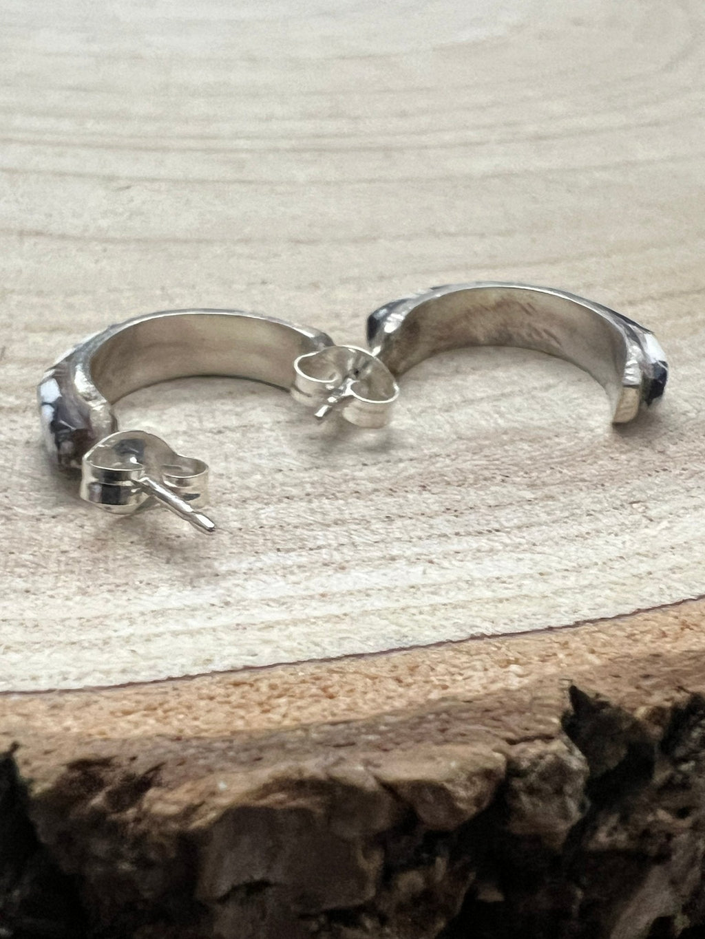Terrance Panteah White Buffalo & Sterling Silver Earrings