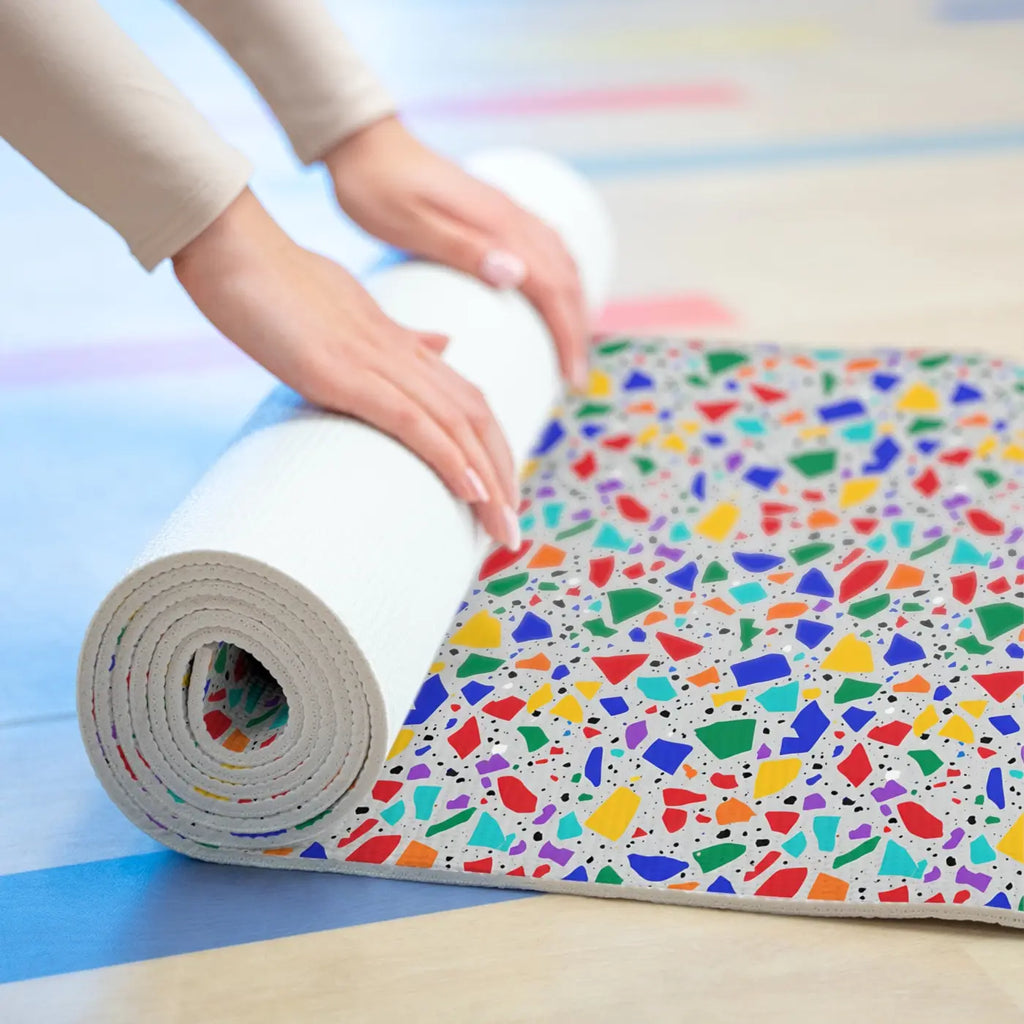 Non-Slip Terrazzo Confetti Foam Yoga Mat - Dipaliz