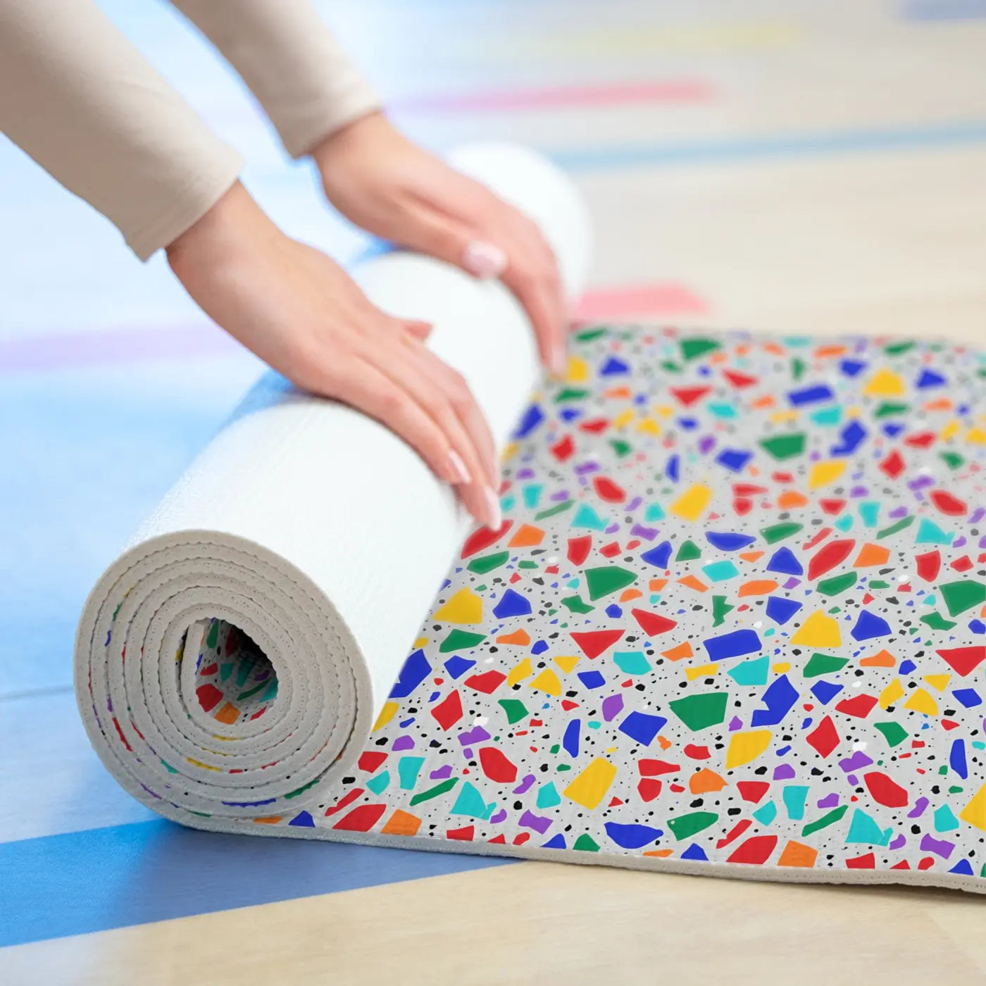 Non-Slip Terrazzo Confetti Foam Yoga Mat - Dipaliz