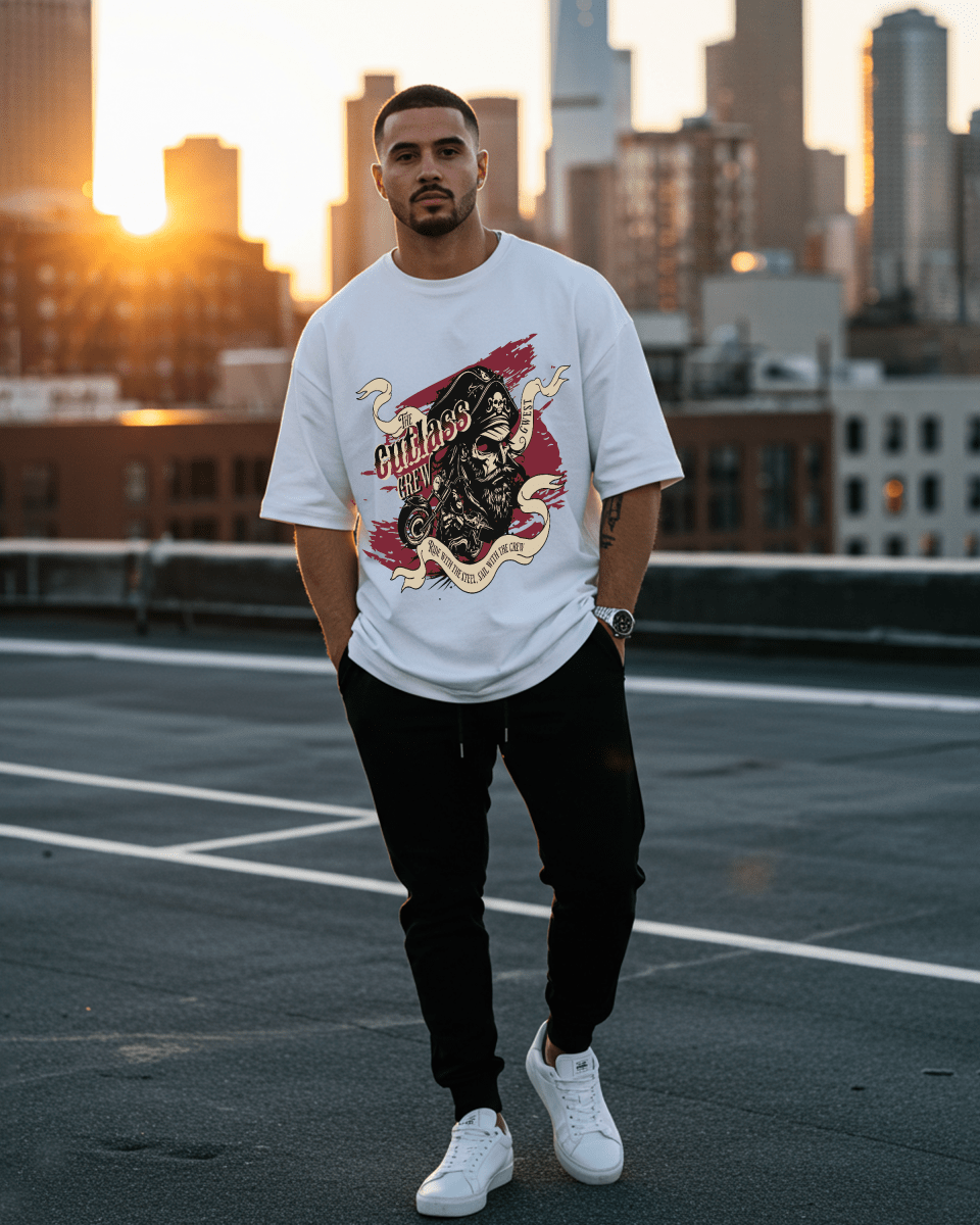 G West The Cutlass Crew Oversized T-Shirt Mens