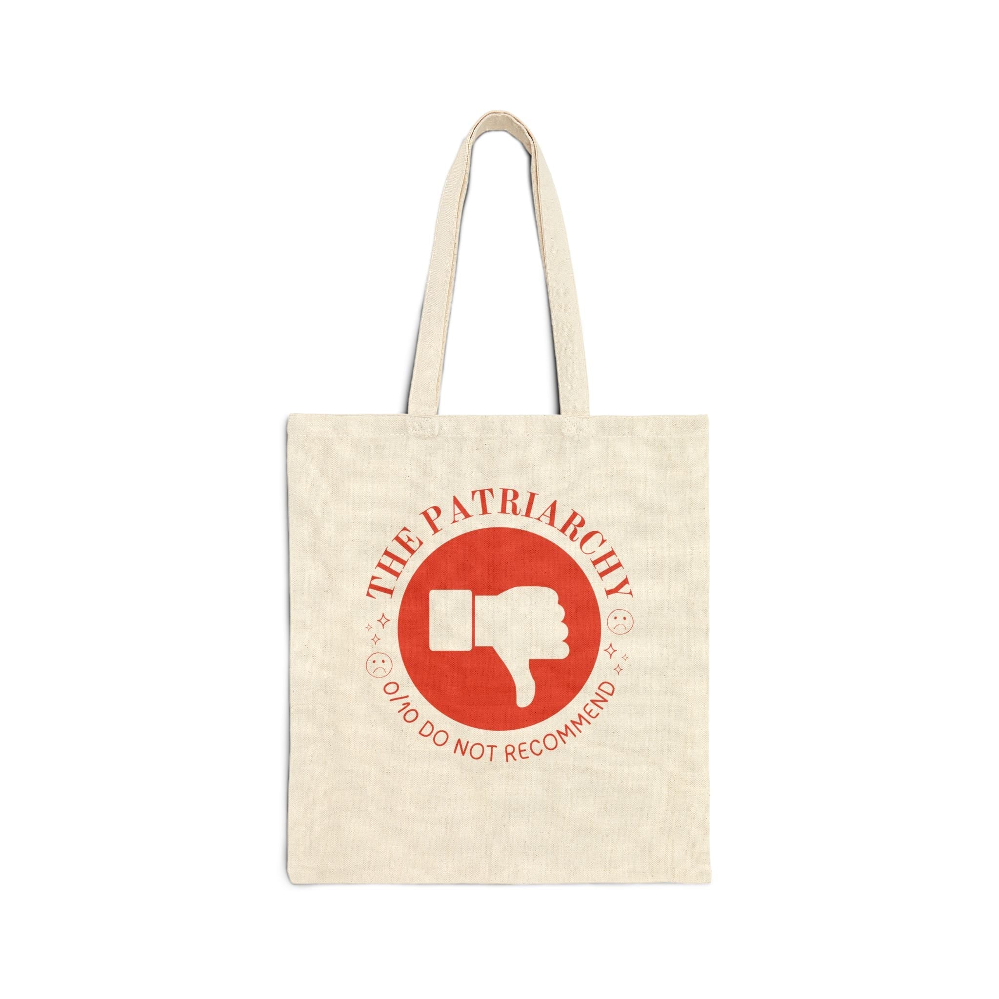 Thumbs Down Feminist Tote Bag
