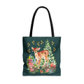 Tote Bag: Fawn with Santa Hat