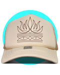 Trash Flowers Flame Toe Bug Boot Stitch Trucker hat