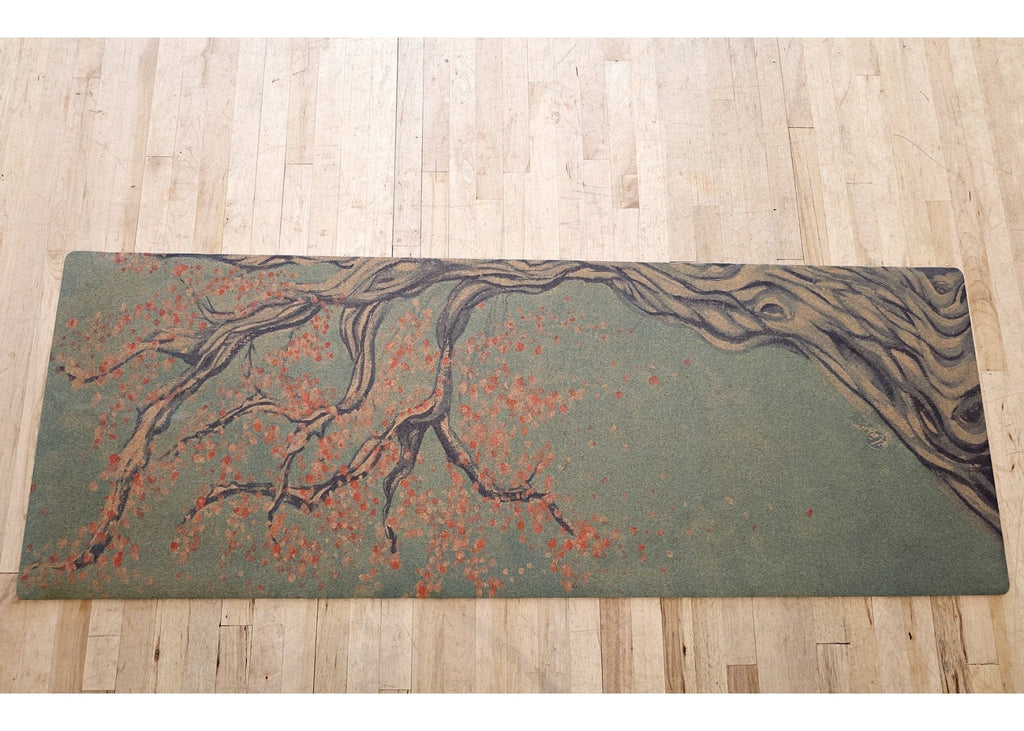 Tree Pose WANDERER Cork TRAVEL Yoga Mat
