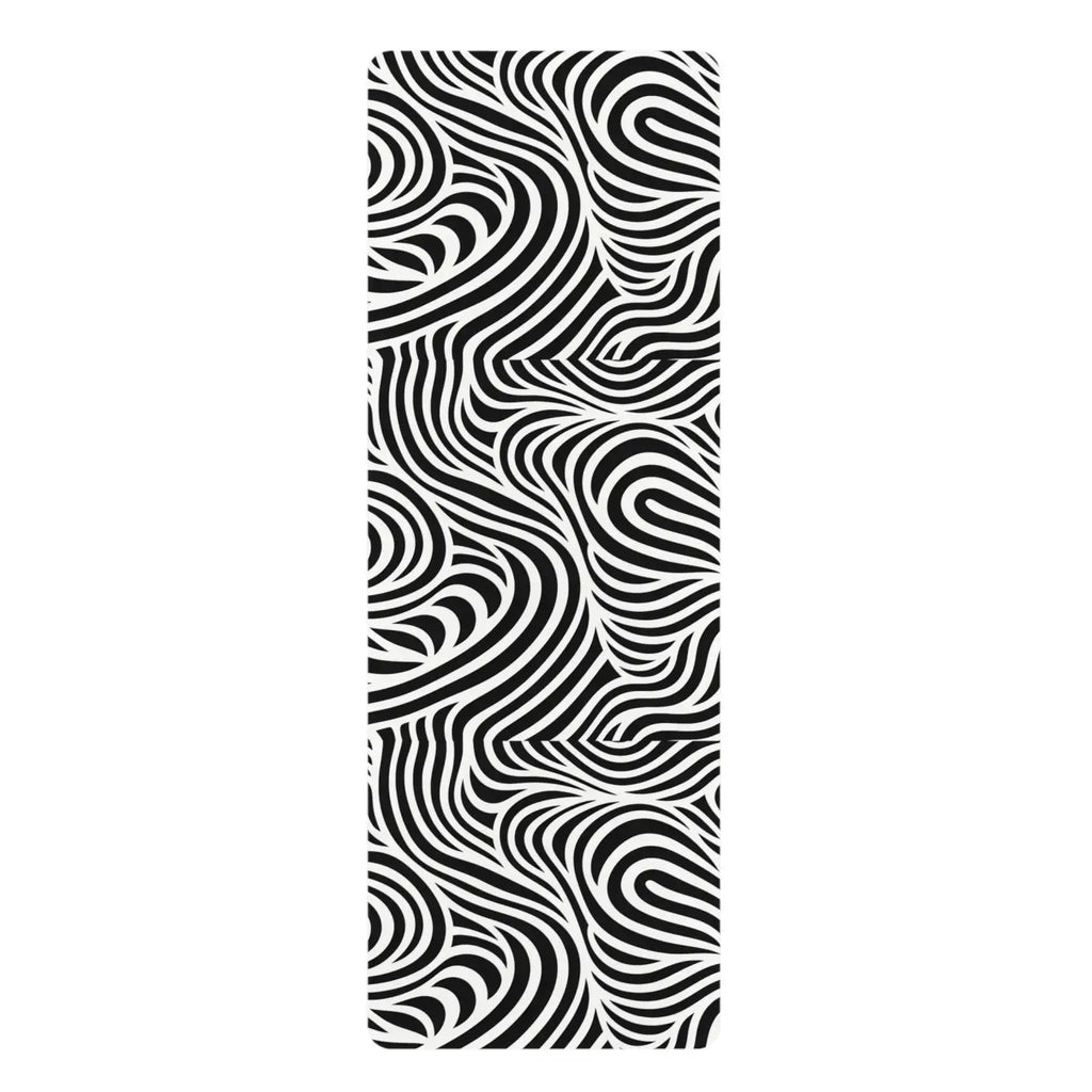Trendy Rubber Yoga Mat - Modern White Edge Design - Dipaliz