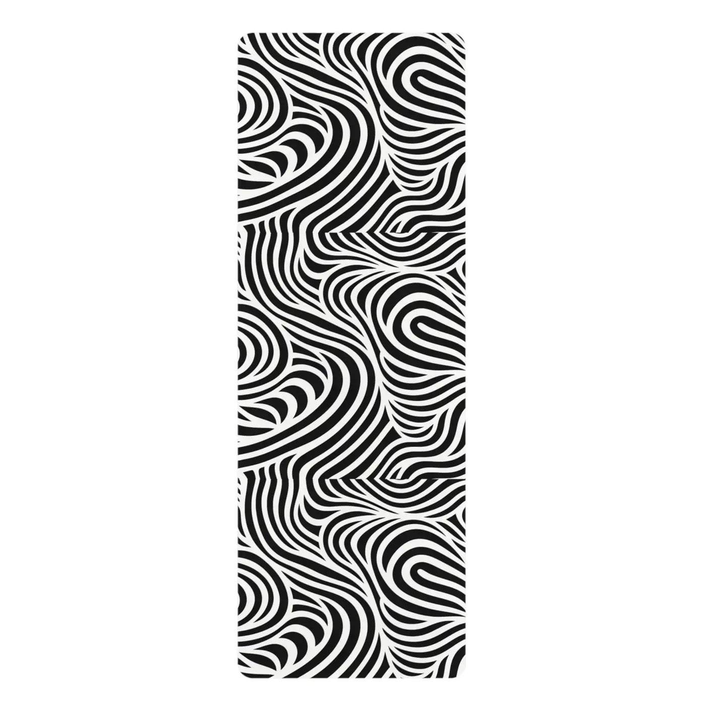 Trendy Rubber Yoga Mat - Modern White Edge Design - Dipaliz