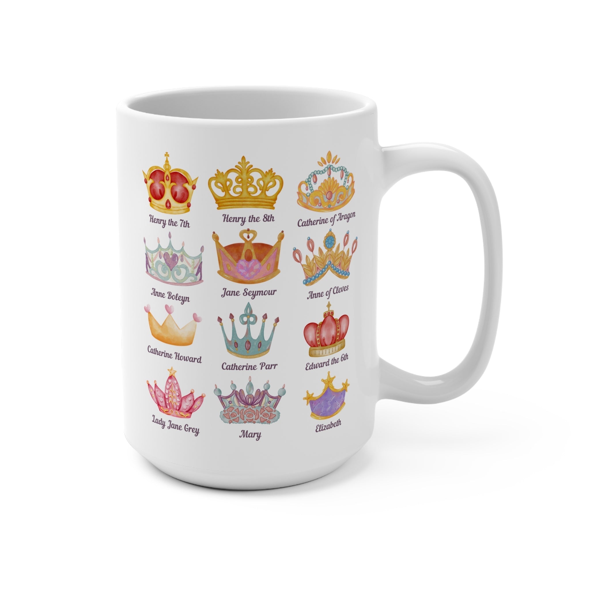 Tudor History Mug with Crowns