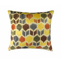Tulips Silk Velvet Ikat Throw Pillow Cover 20 X 20