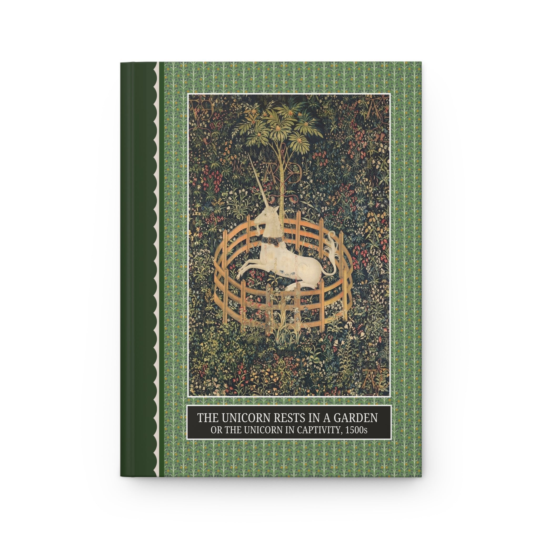 Unicorn Rests in a Garden Notebook