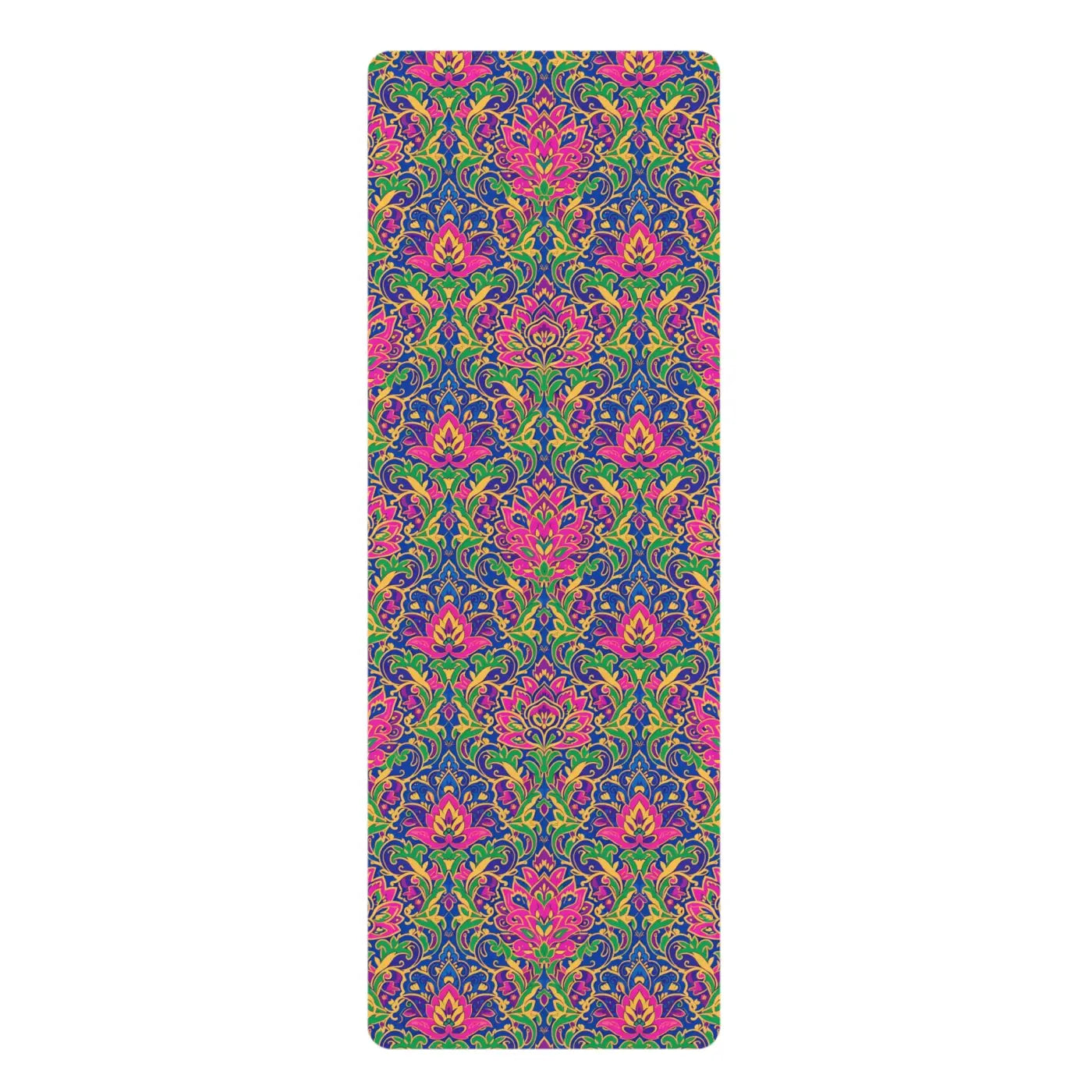 Vibrant Floral Rubber Yoga Mat - Microfiber Suede - Dipaliz