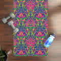 Vibrant Floral Rubber Yoga Mat - Microfiber Suede - Dipaliz