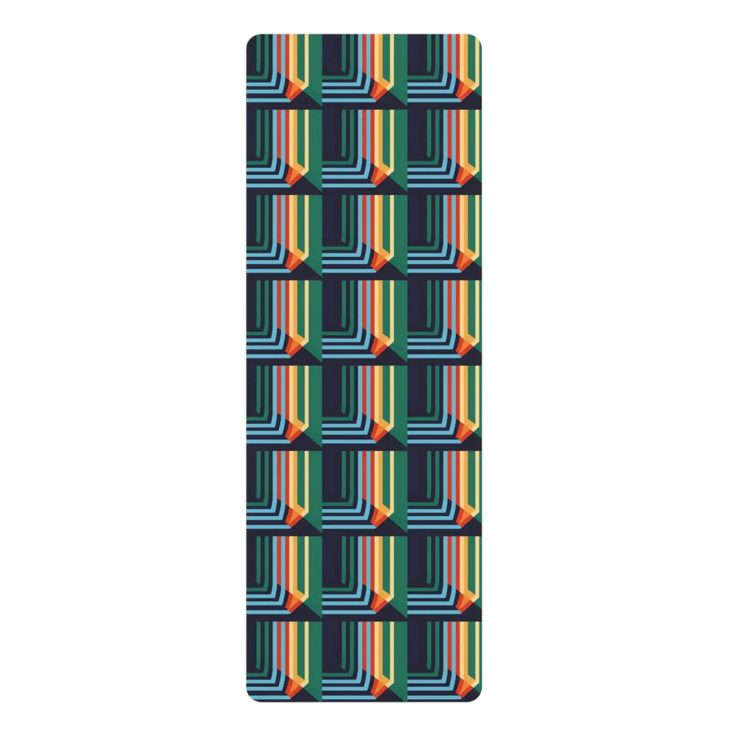 Vibrant Rubber Yoga Mat - Anti-Slip Geometric - Dipaliz