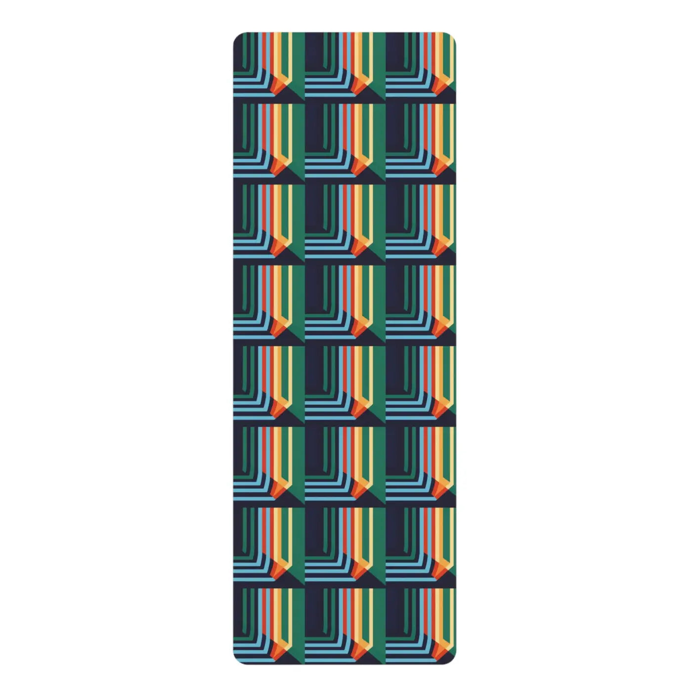 Vibrant Rubber Yoga Mat - Anti-Slip Geometric - Dipaliz