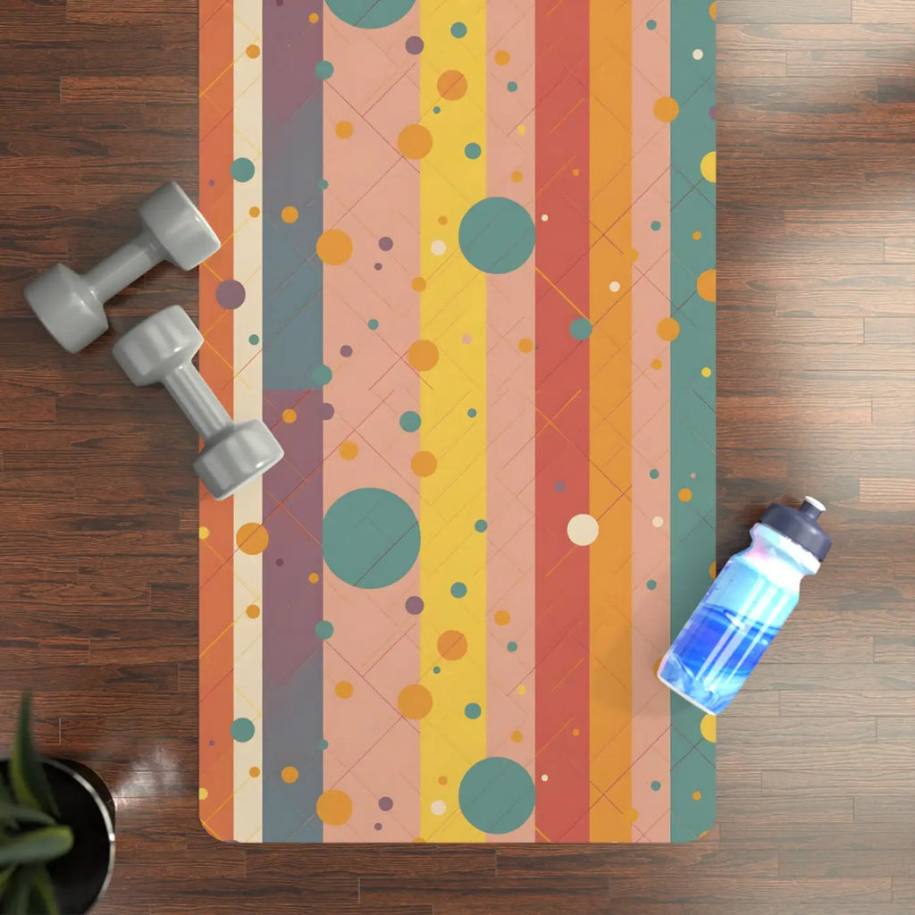 Vibrant Rubber Yoga Mat - Anti-slip Backing - Dipaliz