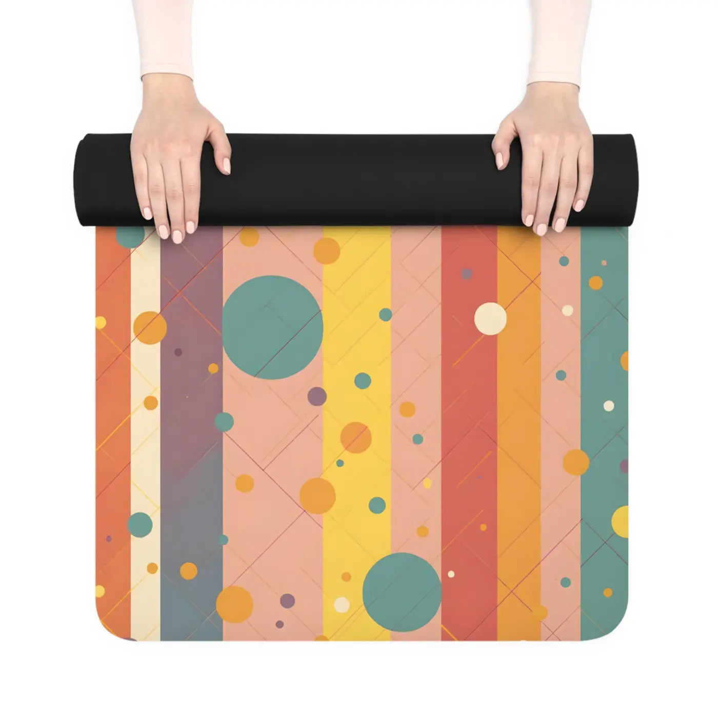 Vibrant Rubber Yoga Mat - Anti-slip Backing - Dipaliz