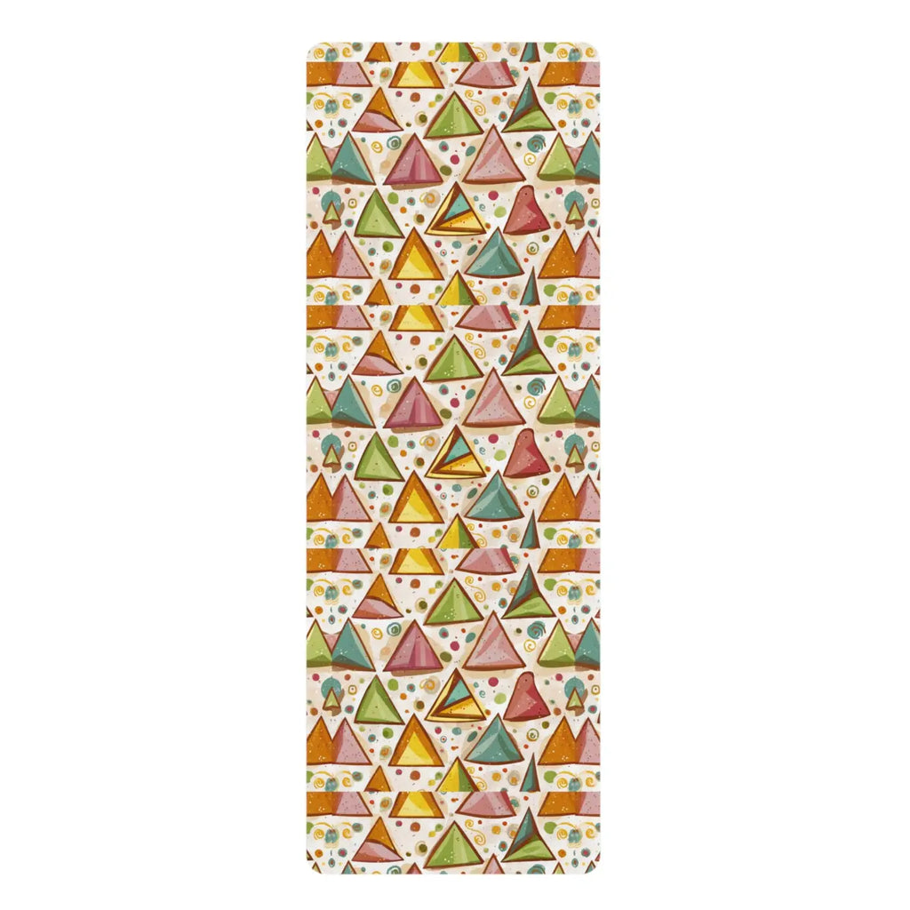 Vibrant Triangles Yoga Mat - Non-Slip Rubber - Dipaliz